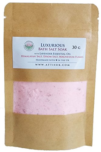 ATTIS Luxurious Bath Salt Soak with Lavender Essential Oil, 