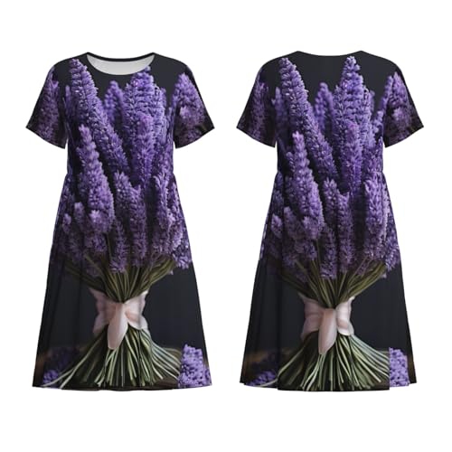 Robe d'été lavande fluide et élégante pour toutes les morphologies