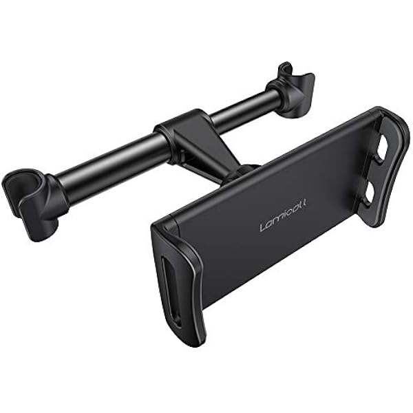 Lamicall Uchwyt samochodowy na tablet, uchwyt samochodowy na zagłówek - Uniwersalna obrotowa podstawka samochodowa 360 na tablety 4.4-11\