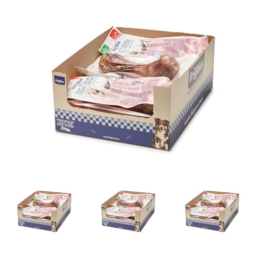 Frigera Italienischer Schinkenknochen XL 1St. 350g - Langanhaltender Kausnack für Hunde, unterstützt Haut & Fell, fördert gesunde Gelenke, Getreide- & glutenfrei (Packung mit 4)