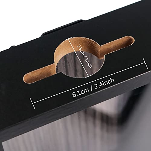 GraduationMall 8x10 Top Loading Shadow Box Frame with HD Glass,Wood Display Case with Slot,1.25 inches Interior Depth,Ideal for Wine Bottle Caps,Tickets,Shells,Stamps and More,Black
