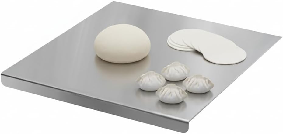 stainless steel cutting boards with lip for kitchen, non-slip cutting board over sink suitable for meat, fruits, vegetables & bread