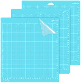 YHANEC Cutting Mat for Cricut Maker Explore Air/Air 2 /One, Light Grip 12x12 Inch, 3 Packs Light Adhesive Cutting Mats, Replacement Accessories for Cricut(Blue)