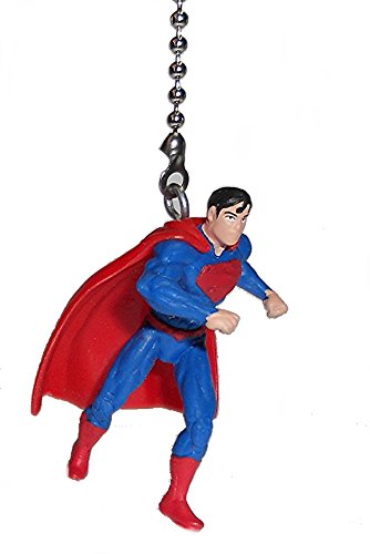 DC Comics Super Hero Superhero Character Vinyl Ceiling Fan Pull Light Chain (Superman)