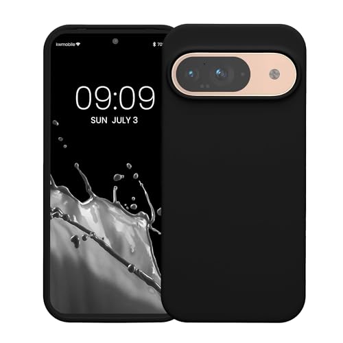 Image of FIRST MART Matte Silicone Back Cover for Google Pixel 9 - Black