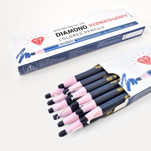 COELO Marcadores chineses destacáveis, azuis, 12 unidades (dúzias), lápis de marcação de graxa, marc