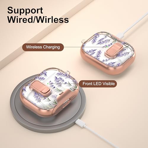 Image of for Apple AirPods Pro 3 Case 2025 with Safety Lock & Foldable Phone Stand | Double Drop Protection,Two-Piece Design, Airpod Pro 3 Case with Keychain & Cleaner Kit, Support Wireless Charging, Lavender