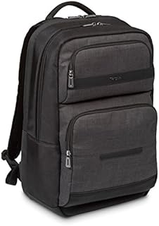 Targus CitySmart Advanced Travel Business Commuter Laptop Backpack with Multiple Pockets, Back Panel Support, Trolley Strap, Protective Sleeve fits 12.5-15.6-Inch Laptop, Black/Grey (TSB912EU)