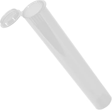 TUBES 100 Pack Tubes | 109 MM, Squeeze Top, Child Proof, Air-Tight Lid, Eco-Friendly BPA-Free Plastic Container | Clear