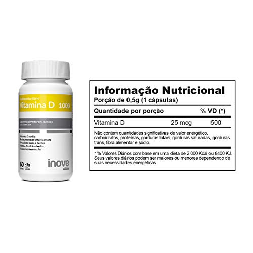 Vitamina D 1.000Ui - 60 Cápsulas, Inove Nutrition