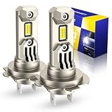 AUTOONE Bright H7 Bulbs, 90,000LM 6500K White Super Bright No Flickering