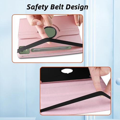 Image of TGK 360 Degree Rotating Flip Cover Case for Moto Pad 60 Pro 12.7 inch 2025 Release Tablet (Rose Gold)