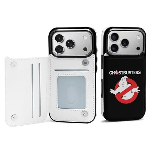 iPhone17 Pro用ケース 手帳型 ゴーストバスターズ アイフォン17 Pro用ケース スマホケース 財布型 PUレザー おしゃれ 背面カード収納 スタンド機能 携帯カバー 耐衝撃 2025年新型