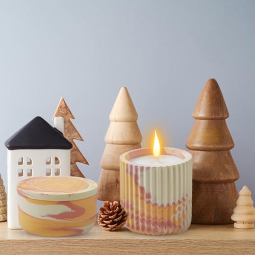 Miniatura 7 de 3 Piezas Moldes Silicona Velas, Moldes Para Tarros Con Tapa Moldes Para Cemento Para Portavelas Jarrones Cajas De Almacenamiento