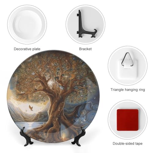 Plato decorativo de porcelana Bone China de 6 pulgadas miniatura 3