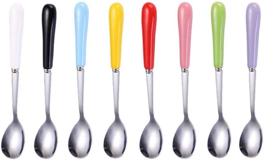 Cuillères à dessert en acier inoxydable avec manche céramique (lot de 8)