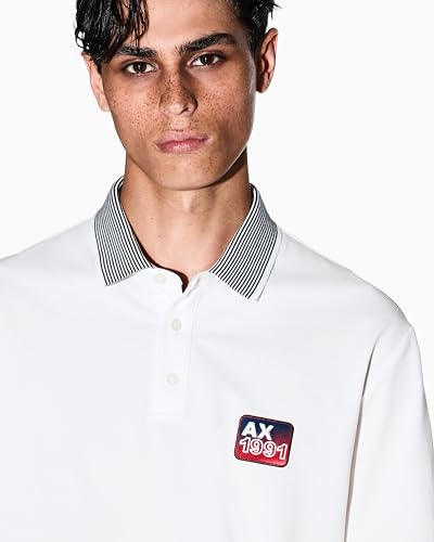 Polo Armani Exchange con logo pequeño miniatura 2