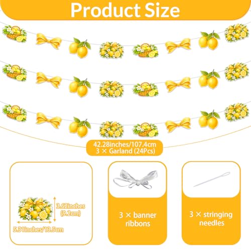 Bannière de fête citron jaune : la solution pour une décoration de buffet réussie - 3
