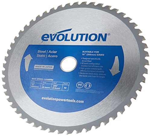 Evolution Power Tools 10Bladest Steel Cutting Saw Blade, 10-Inch X 52-Tooth , Blue #TOP3