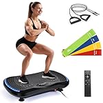 Vibration Plate Exercise Machine for Lymphatic Drainage, Vibration Machine for Full-Body Weight Loss Shaping, Vibrate Fitness Platform 400 Lbs & 200 Adjustable Speeds for Women Men Home