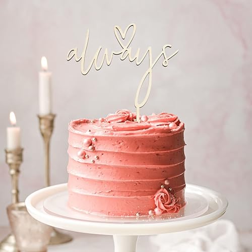 Alydppg XP082401 Always Cake Toppers,Always Love Cake Toppers,Wooden Cake Topper,Rustic Wood,Confession Of Love thumb #5