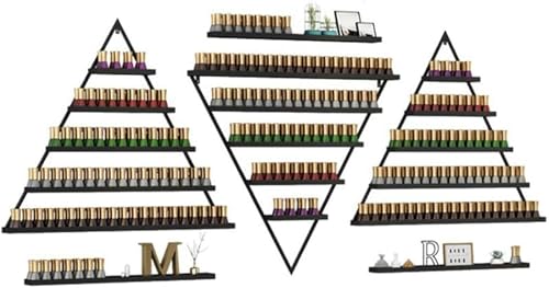 Estante de exhibición de esmaltes de uñas triangular para ordenar cosméticos 2