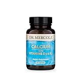 Dr. Mercola, Calcium with Vitamins D3 & K2 Dietary Supplement, 30 Servings (30 Capsules), Supports...