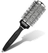 MOYOKO Silver Arch Round Brush for Blow Out (45mm) Professional Metal Round Hair Brush for Blow D...