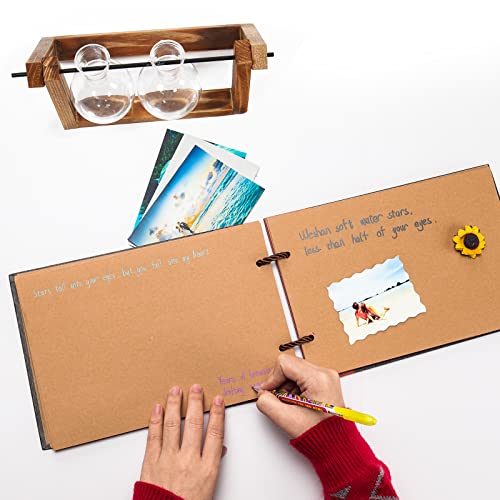 Vienrose Our Adventure Book Up Scrapbook Photo Album DIY Memory Scrap Book Hard Cover for Men Boyfriend