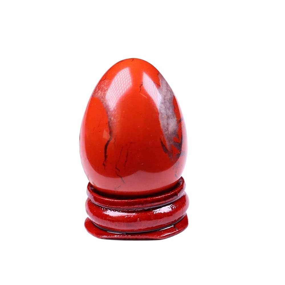 XCTXOKPVM 1pcs Crystal Egg Crystal Jewelry Quartz Magic Sphere Home Decor Ore Gift (Color : Red Jasper)
