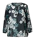 sara lindholm lederjacke Bequeme Schlupfform Sara Lindholm by HAPPYsize Damen Schlupfbluse Langarm in Blau mit Blütendruck