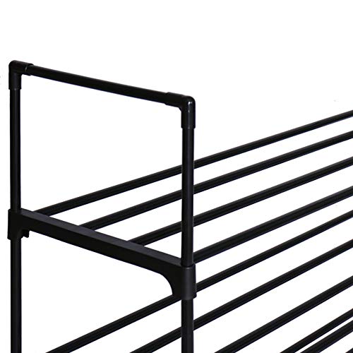 Function Home 4 Tier Free Standing Shoe Rack, Space Saving Shoes Storage Stand, Shoe Organizer Shelf For Bedroom, Entryway And Hallway In Black #TOP5