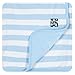 KicKee Pants Baby Essentials Print Stroller Balnket, Pond Stripe, One Size