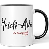 JUNIWORDS Tasse, Heidi-AVA, die Wundervolle, Schwarz (5242243)