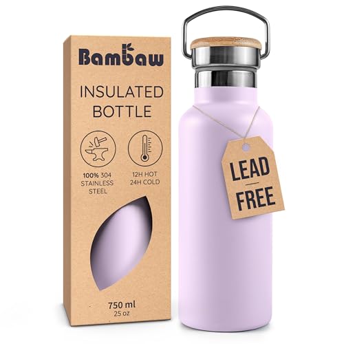 24 Oz, Insulated Stainless Steel Water Bottle For Hot & Cold Drinks, Made Of High-grade Stainless Steel, Rust-resistant & Easy To Clean (lavender Haze)