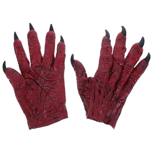 Guantes de Halloween TEHAUX color café para fiestas de cosplay y maquillaje