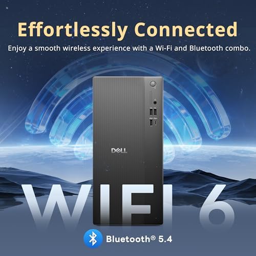Dell ECT1250 Tower Desktop, Intel Core Ultra 5 225, 16GB DDR5, 512GB SSD, Intel UHD Graphics, Wi-Fi 6, Bluetooth, Wired Keyboard & Mouse, Windows 11, Black(Renewed) - 3