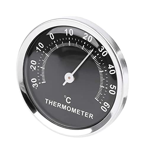 Mini 58 mm Car Thermometer, Mechanical Analog Temperature Gauge with Paste Sticker, Indoor Thermometers
