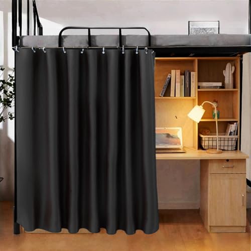 Gxi Black Blackout Bottom Bunk Bed Curtain Privacy Canopy Single Bed Shading Decor Loft Under...