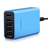 Lumsing USB Ladegerät 5 USB Port 40W 8A Multiport Ladegeräte mit IDD Technologie (Intelligente...
