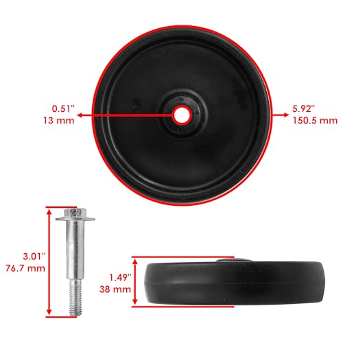 Caltric 50\" Deck Wheel Compatible with John Deere 140 316 317 318 322 330 332 420 430 655 755 855/2 Qty - Thumbnail 2