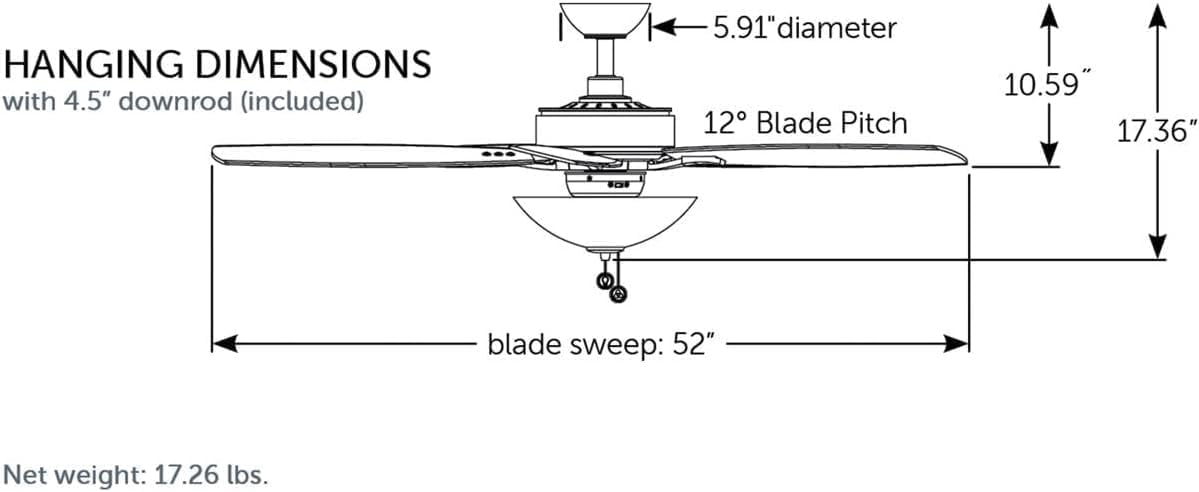 Fanimation Aire Deluxe 52 inch Indoor Ceiling Fan with LED Light Kit (Dark Bronze)