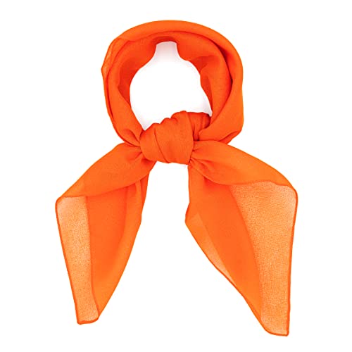 Colours & Beauty orange Bandana Kopftuch Damen Sommer Made In Italy | Multifunktionstuch Damen | Seidentuch Haare | Haarspangen Damen | Haarschmuck Mädchen | Halstuch | Stirnband Damen | Haarband Cover
