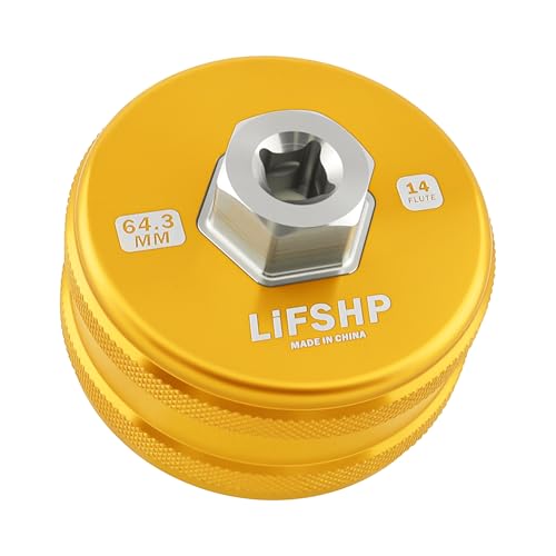 LIFSHP 64mm Oil Filter Wrench, 14 Flute for Toyota Camry, Tundra...