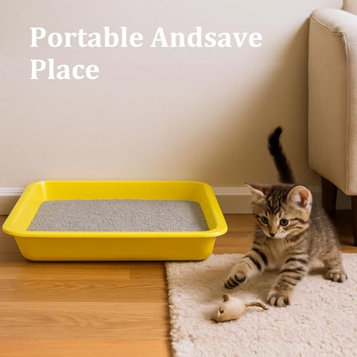 Set 4 cajas arenero pequeñas abiertas para gatos miniatura 4