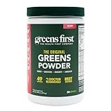 Greens First Original Greens Powder - 49 Superfoods - Organic Fruits & Veggies - Prebiotics, Probiotics & Digestive Enzymes - Antioxidant Smoothie - Dairy Free, Vegan & Non-GMO (Berry, 30 Servings)