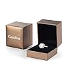 Castillna Sterling Silver Halo Asscher Cut Engagement Ring #5