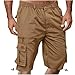 Men's Cargo Shorts Below Knee Hiking Work Relaxed Fit Lightweight Long Bermuda Tactical Shorts with Multi Pockets Summer Fashion Chino 3XL