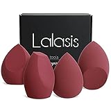 Lalasis 4 Pcs Makeup Sponge Set Beauty Sponge Soft Blending Blender Non-Latex Vegan Cosmetic Puff...