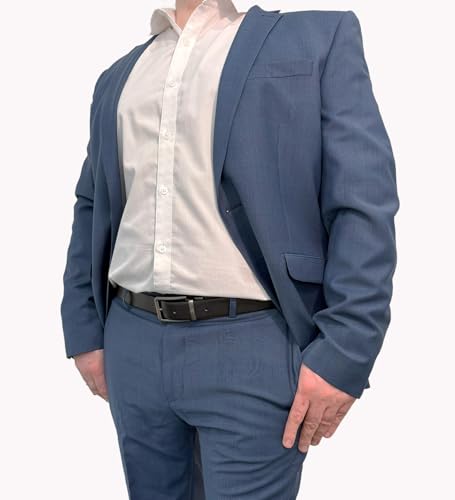 Reversible Leather Men's Belt, Dotted Print Pattern, Black,35mm Width, Chrome Buckle2